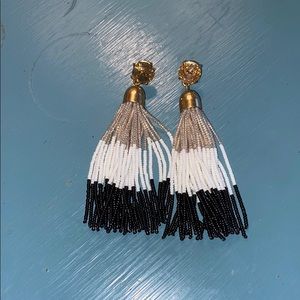 JCREW Beaded Tassel Earrings , Never Worn